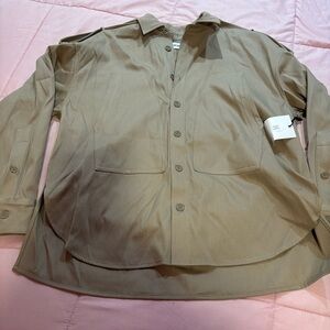 NWT AGOLDE TEVIN SHIRT KAKHI SZ S